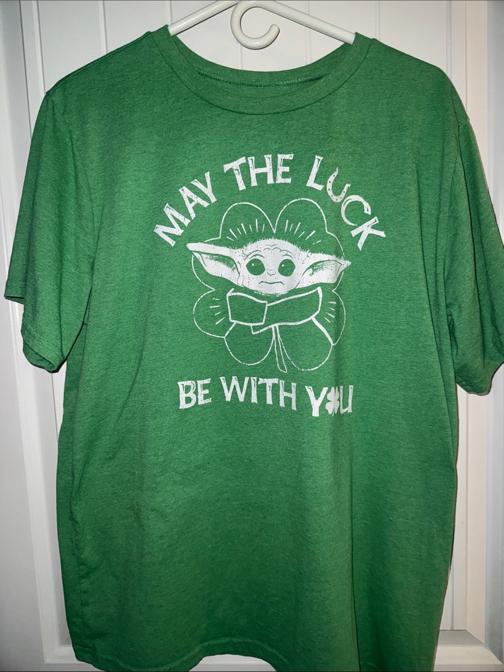 Fifth Sun Green Short-Sleeve Tee St. Patrick's Graphic Star Wars Grogu